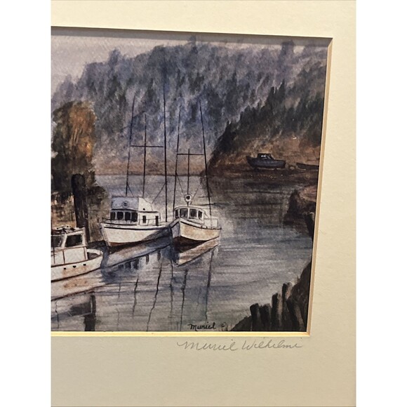 Muriel Louise Wilhelmi Artist “Albion Flats CA” Watercolor Lithograph Signed - Picture 8 of 12